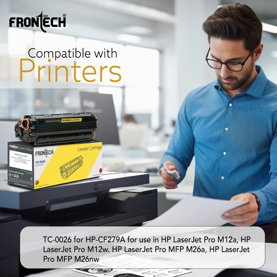 Frontech CF279A Toner Cartridge | Compatible with HP LaserJet Pro M12 & MFP M26 Series (TC-0026) Frontech CF279A Toner Cartridge | Compatible with HP LaserJet Pro M12 & MFP M26 Series (TC-0026)
